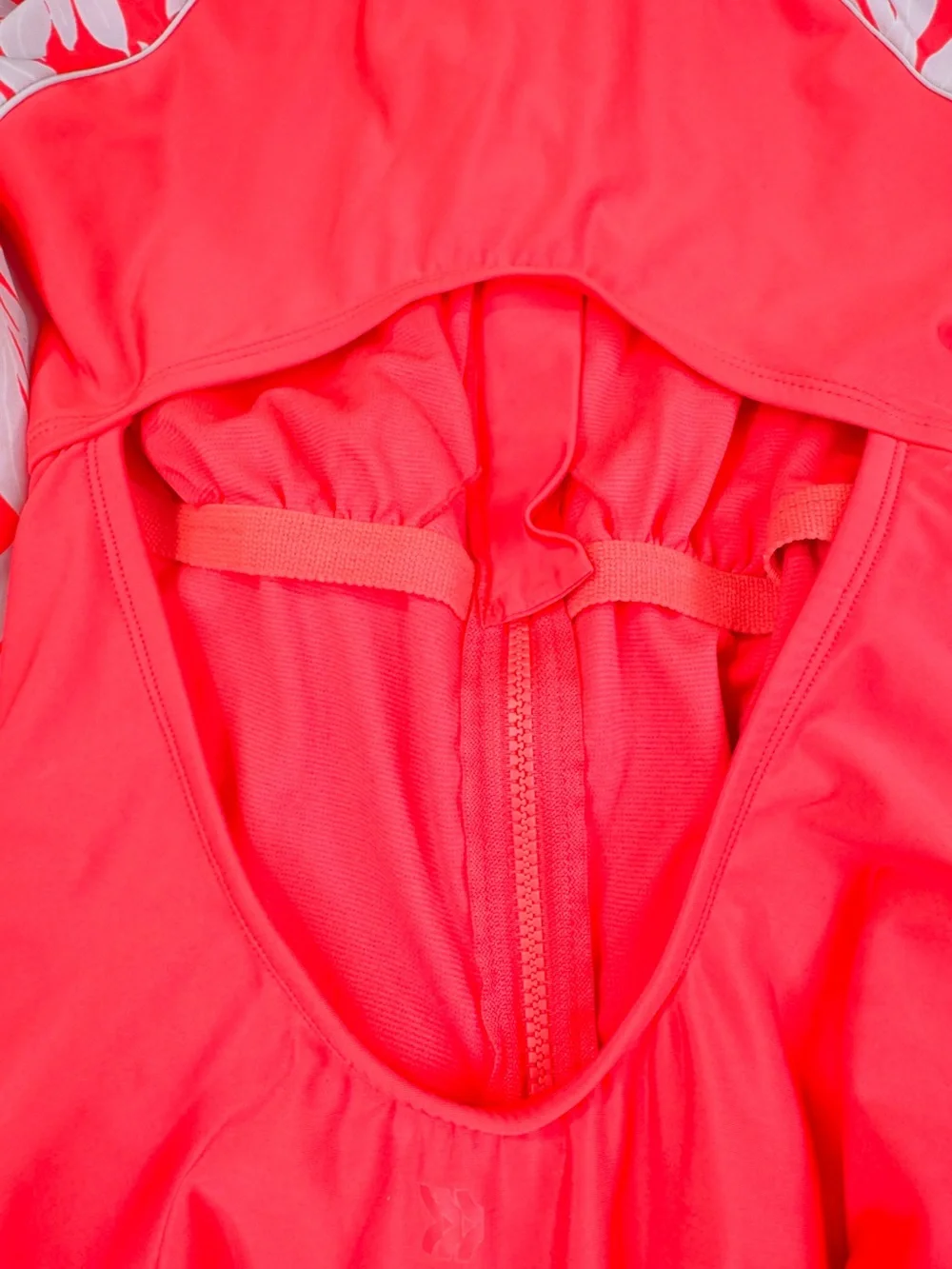 All in Motion Swimsuit Women’s Small Coral Floral Long Sleeve One Piece Stretch